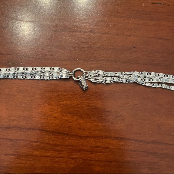 Vintage Sarah Coventry Silvery Cascade Silver tone multi strand Necklace - Picture 11 of 16